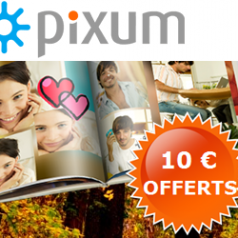 PIXUM : 10 euros de réduction sur les livres photo !