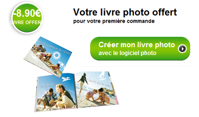 Offre spéciale livre photo : mini livre photo gratuit ou remise de 8,90 euros sur tout autre livre photo