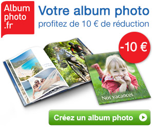 10€ de réduction sur votre livre photo