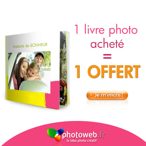 PHOTOWEB : Un livre photo gratuit pour un acheté !