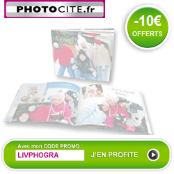 PHOTOCITE : 10 euros de réduction sur le livre photo de votre choix !