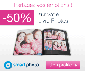 -50% sur le livre photo ENJOY par Smartphoto