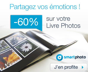 60% de réduction sur les livres photo Create et Inspire de Smartphoto