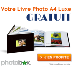 PHOTOBOX : Votre livre photo Luxe A4 GRATUIT !