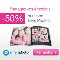 SMARTPHOTO : Réduction de 50% sur le livre photo Carré