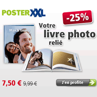 25% de réduction sur tous les livres photos reliés posterXXL