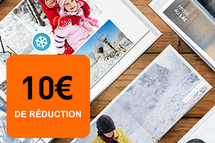 10€ de réduction pour toute commande de livres photos avec Albelli