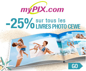 25% de réduction sur votre livre photo myPIX