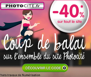 -40% sur votre livre photo avec Photocité !