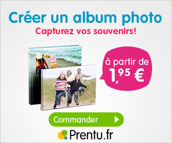 Prentu : Remise de 20% sur les albums photo personnalisés