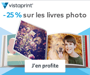 Remise de 25% sur le livres photo par Vistaprint