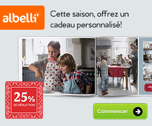 25% de remise sur votre livre photo avec Albelli