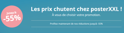 Bons plans posterXXL : Jusqu’à -55% de réduction sur la boutique spécial promo