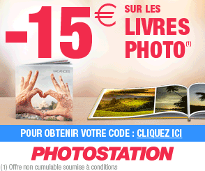 Photostation : -15€ sur votre commande de livre photo