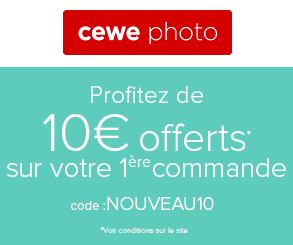 CEWE PHOTO : 10€ offert sur votre première commande