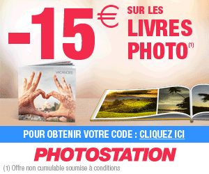 Photostation : 15€ de remise immédiate sur les livres photo