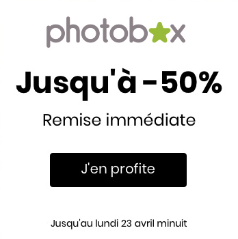 50% de remise immédiate par Photobox jusqu’au 23 avril