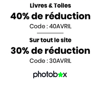 Photobox : Remise immédiate de 40% sur les livres photo et pas seulement !